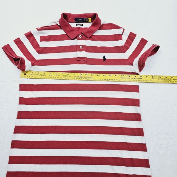Polo Ralph Lauren Womens XL Mesh Mini Dress Red Striped Preppy Ivy Coastal - Picture 6 of 9